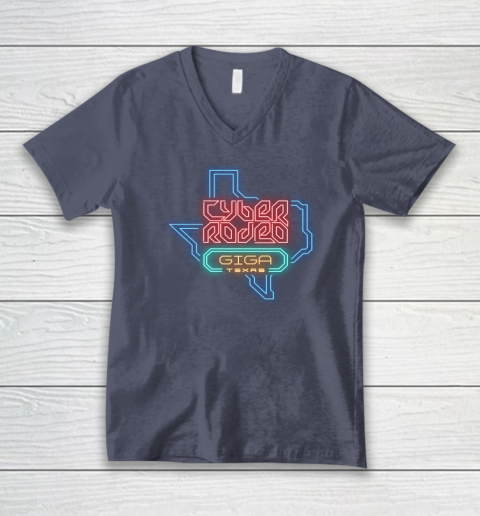 Cyber Rodeo Shirt Elon Musk Giga Texas Tesla Event V-Neck T-Shirt 6