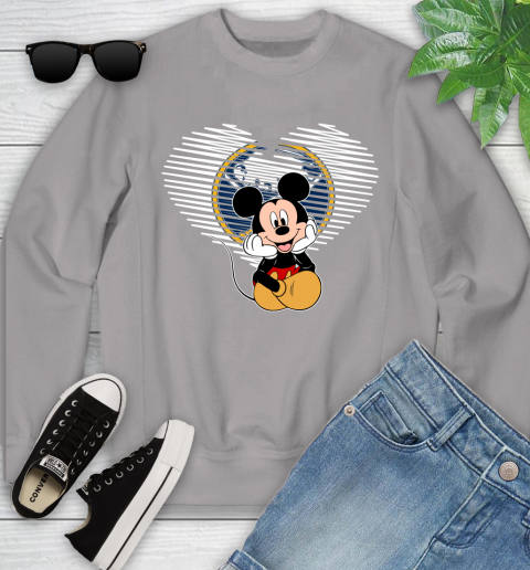 NHL Buffalo Sabres The Heart Mickey Mouse Disney Hockey Youth Sweatshirt 3