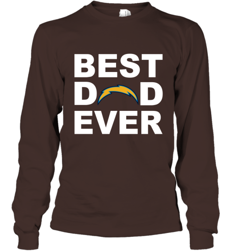 Best Dad Ever Los Angeles Chargers Fan Gift Ideas Long Sleeve