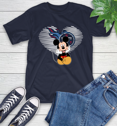 NFL Tennessee Titans The Heart Mickey Mouse Disney Football T Shirt_000 T-Shirt 3
