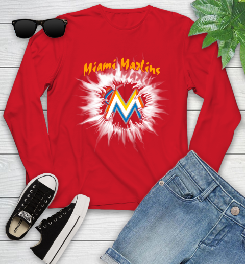 Miami Marlins MLB Baseball Adoring Fan Rip Sports Youth Long Sleeve 11