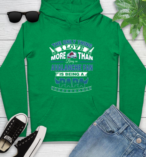 NHL The Only Thing I Love More Than Being A Colorado Avalanche Fan Is Being A Papa Hockey Youth Hoodie 9
