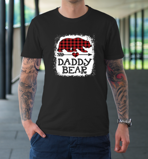 Daddy Bear Christmas Pajama Red Plaid Buffalo Family T-Shirt