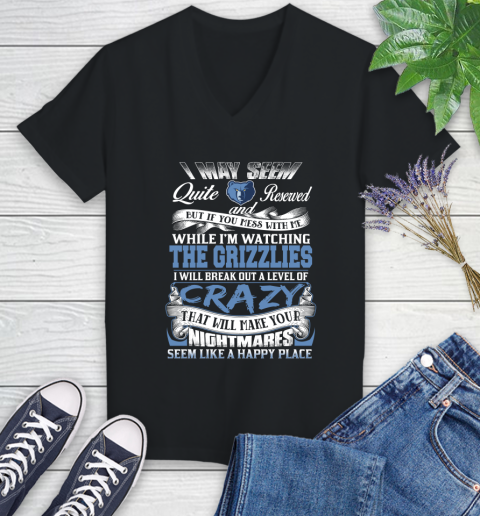 Memphis Grizzlies NBA Basketball Don't Mess With Me While I'm Watching My Team Women's V-Neck T-Shirt