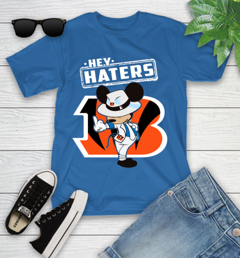 NFL Hey Haters Mickey Football Sports Cincinnati Bengals Youth T-Shirt 12