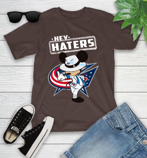 NHL Hey Haters Mickey Hockey Sports Columbus Blue Jackets Youth T-Shirt 7