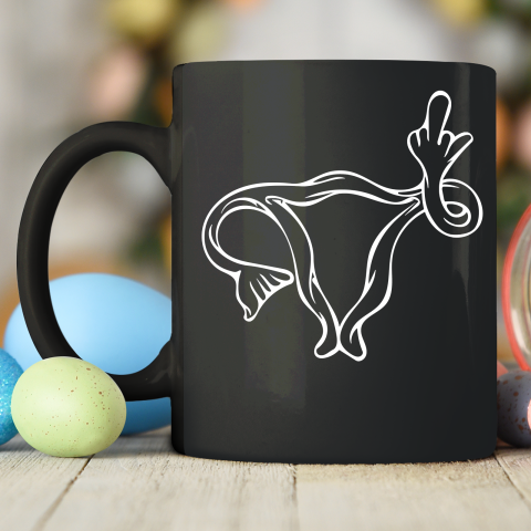 Middle Finger Uterus Ceramic Mug 11oz 2