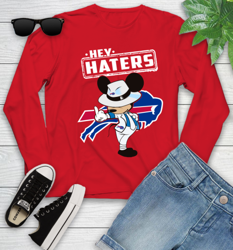 NFL Hey Haters Mickey Football Sports Buffalo Bills Youth Long Sleeve 11