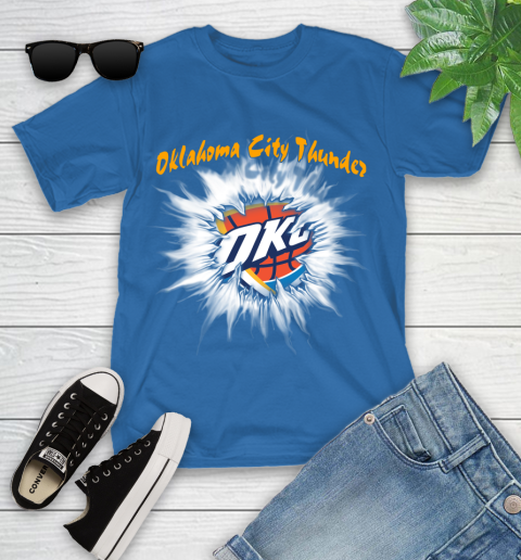 Oklahoma City Thunder NBA Basketball Rip Sports Youth T-Shirt 12