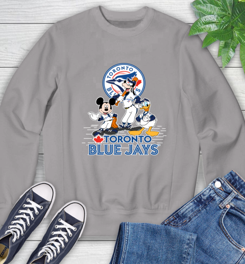 MLB Toronto Blue Jays Mickey Mouse Donald Duck Goofy Baseball T Shirt Sweatshirt 5