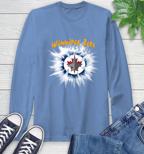 Winnipeg Jets NHL Hockey Adoring Fan Rip Sports Long Sleeve T-Shirt 12