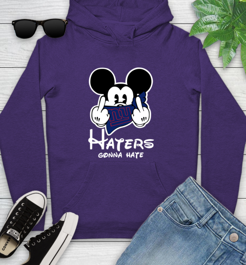 NFL New York Giants Haters Gonna Hate Mickey Mouse Disney Football T Shirt Youth Hoodie 5