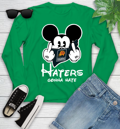 NBA Phoenix Suns Haters Gonna Hate Mickey Mouse Disney Basketball T Shirt Youth Long Sleeve 7