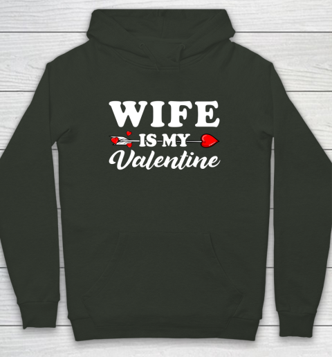 Funny Wife Is My Valentine Matching Family Heart Couples Hoodie 16