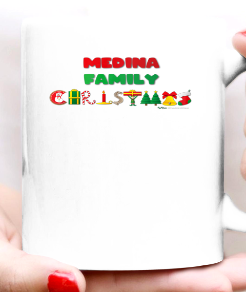 Medina Family Funny Merry Christmas 2021 Ceramic Mug 11oz