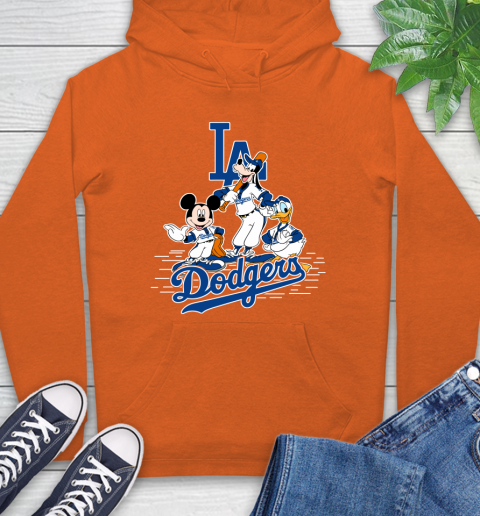 MLB Los Angeles Dodgers Mickey Mouse Donald Duck Goofy Baseball T Shirt Hoodie 4