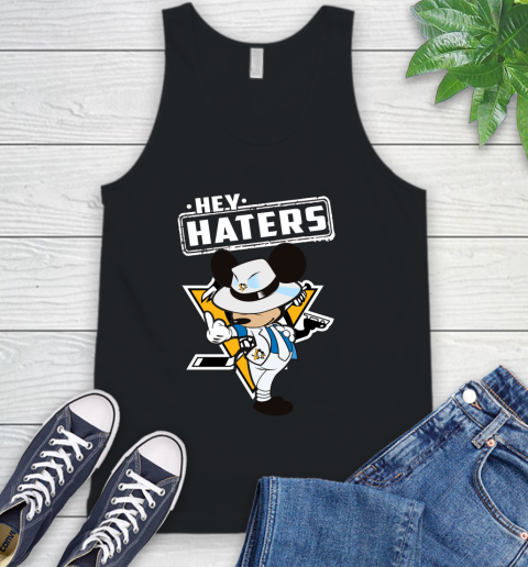 NHL Hey Haters Mickey Hockey Sports Pittsburgh Penguins Tank Top
