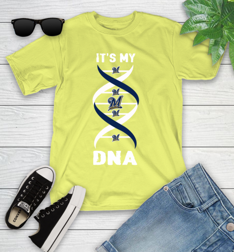Milwaukee Brewers MLB Baseball It's My DNA Sports Youth T-Shirt 10