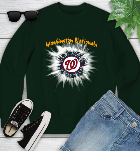 Washington Nationals MLB Baseball Adoring Fan Rip Sports Youth Sweatshirt 9