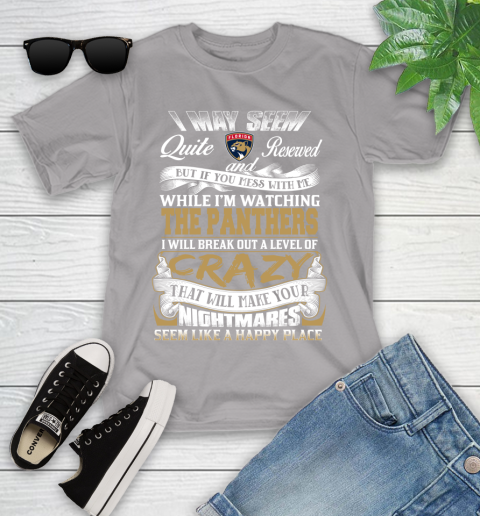 Florida Panthers NHL Hockey Don't Mess With Me While I'm Watching My Team Youth T-Shirt 4