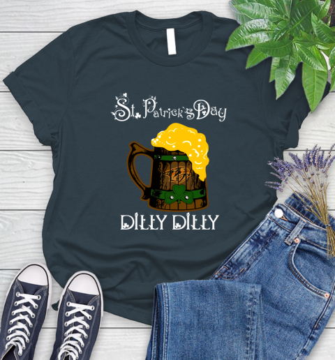 NHL Nashville Predators St Patrick's Day Dilly Dilly Beer Hockey Sports Women's T-Shirt 11