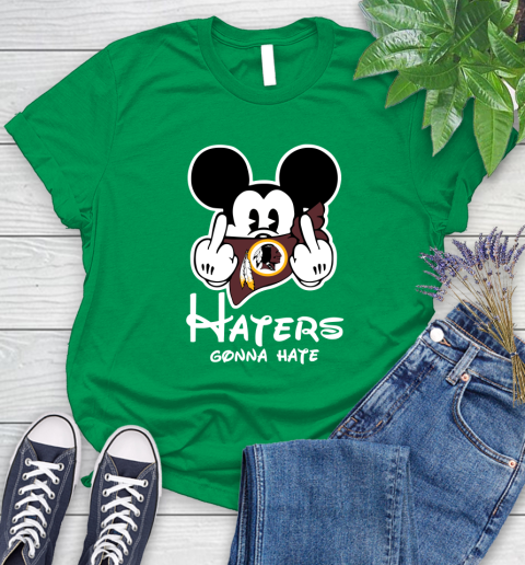 NFL Washington Redskins Haters Gonna Hate Mickey Mouse Disney Football T Shirt Women's T-Shirt 9
