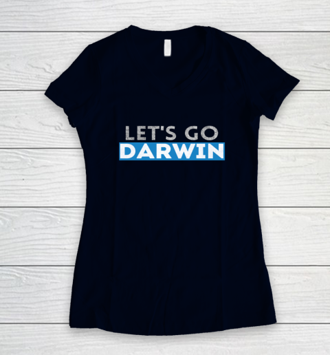 Lets Go Darwin Women's V-Neck T-Shirt 2
