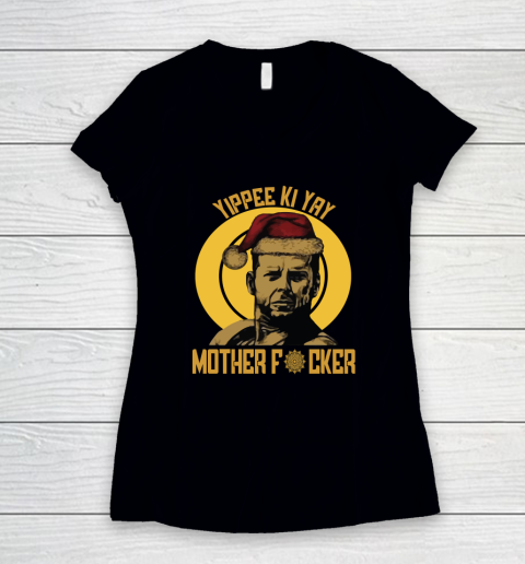 Yippee Ki Yay Mother Fucker Women's V-Neck T-Shirt