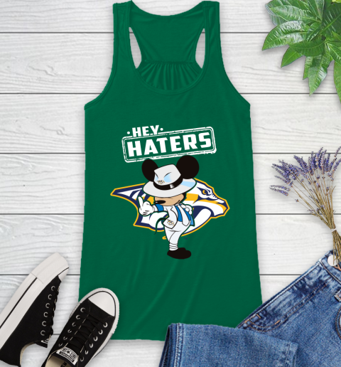 NHL Hey Haters Mickey Hockey Sports Nashville Predators Racerback Tank 6
