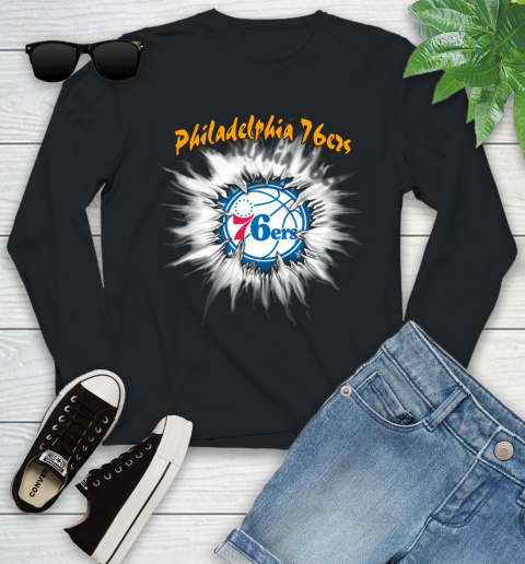 Philadelphia 76ers NBA Basketball Rip Sports Youth Long Sleeve