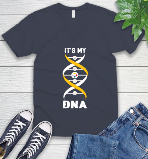 Pittsburgh Steelers NFL Football It's My DNA Sports V-Neck T-Shirt 8