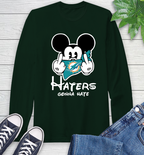 NFL Miami Dolphins Haters Gonna Hate Mickey Mouse Disney Football T Shirt Long Sleeve T-Shirt 8 NFL Miami Dolphins Haters Gonna Hate Mickey Mouse Disney Football T Shirt Long Sleeve T-Shirt - Image 8