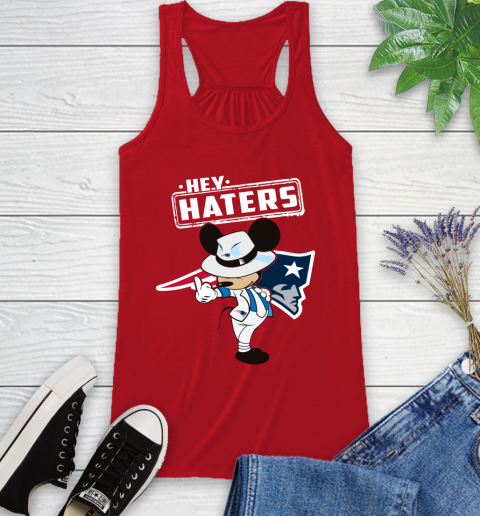 NFL Hey Haters Mickey Football Sports New England Patriots Racerback Tank 5