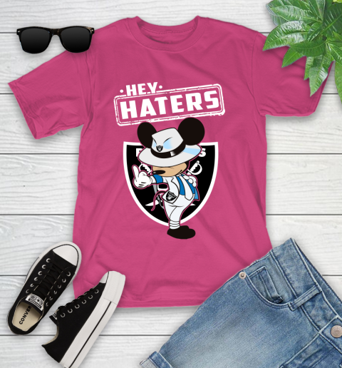 NFL Hey Haters Mickey Football Sports Oakland Raiders Youth T-Shirt 11