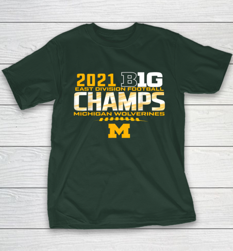 Michigan Big Ten 2021 East Division Champ Champions Youth T-Shirt 11