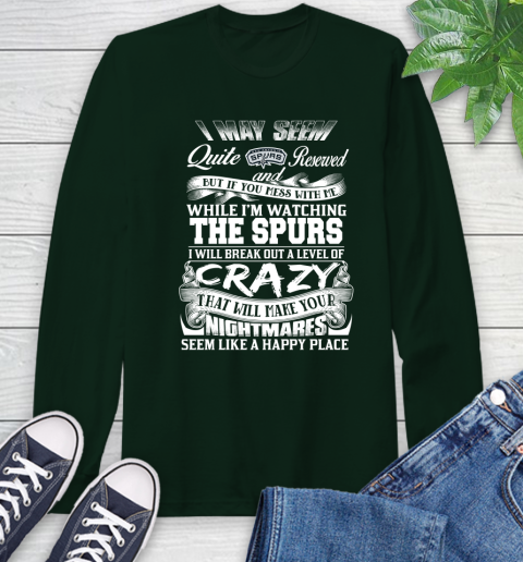 San Antonio Spurs NBA Basketball Don't Mess With Me While I'm Watching My Team Long Sleeve T-Shirt 7