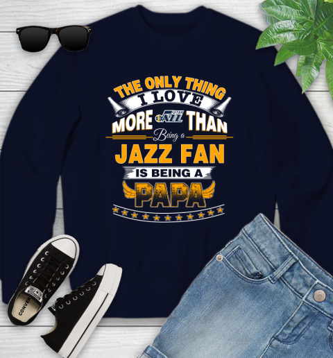 NBA The Only Thing I Love More Than Being A Utah Jazz Fan Is Being A Papa Basketball Youth Sweatshirt 2