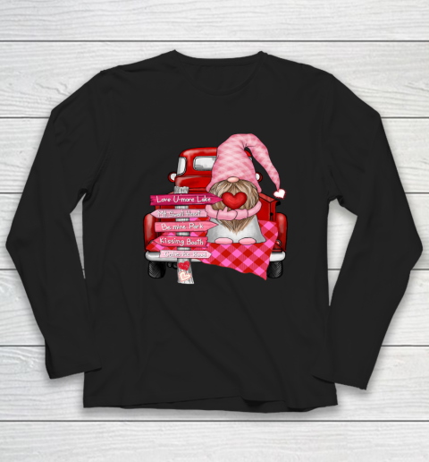 Valentine Vintage Red Truck Gnomes You And Me Valentines Day Long Sleeve T-Shirt