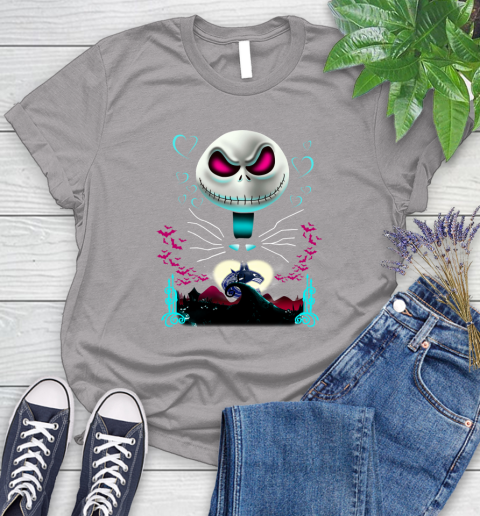 NHL Vancouver Canucks Jack Skellington Sally The Nightmare Before Christmas Hockey Women's T-Shirt 5