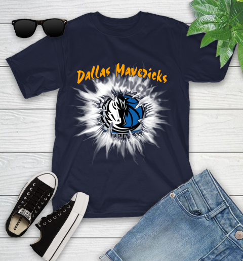 Dallas Mavericks NBA Basketball Rip Sports Youth T-Shirt 2