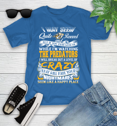 Nashville Predators NHL Hockey Don't Mess With Me While I'm Watching My Team Youth T-Shirt 12