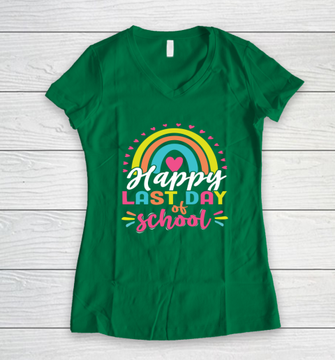 Happy Last Day of School Teacher Student Graduation Women's V-Neck T-Shirt 3