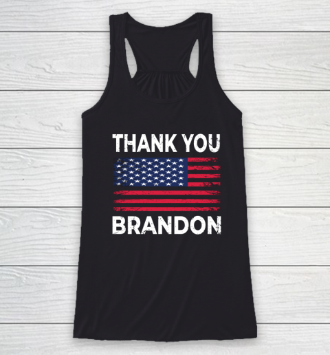 Thank You Brandon Conservative US Flag Racerback Tank