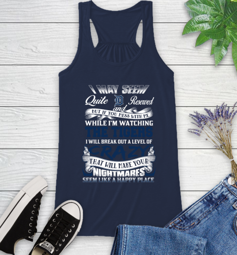 Detroit Tigers MLB Baseball Don't Mess With Me While I'm Watching My Team Racerback Tank 9