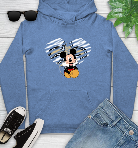 NFL New Orleans Saints The Heart Mickey Mouse Disney Football T Shirt_000 Youth Hoodie 13