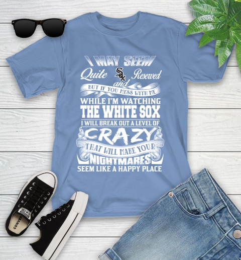 Chicago White MLB Baseball Don't Mess With Me While I'm Watching My Team Sox Youth T-Shirt 15