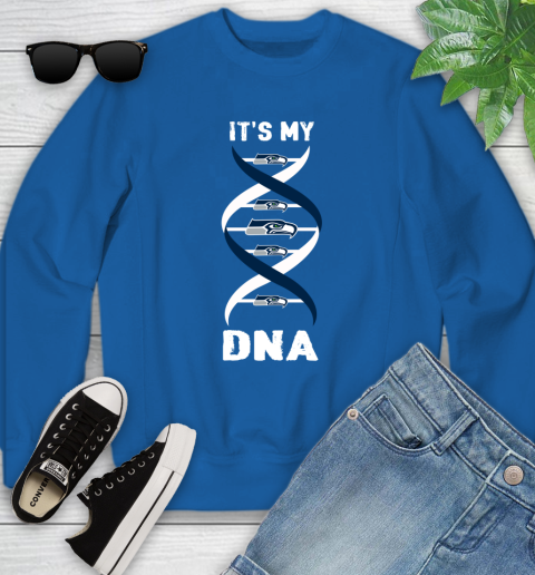 Seattle Seahawks NFL Football It's My DNA Sports Youth Sweatshirt 8 Seattle Seahawks NFL Football It's My DNA Sports Youth Sweatshirt - Image 8