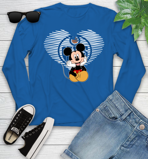 NHL Edmonton Oilers The Heart Mickey Mouse Disney Hockey Youth Long Sleeve 10