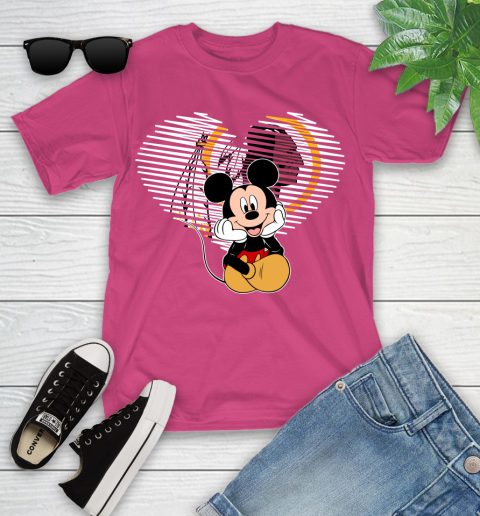 NFL Washington Redskins The Heart Mickey Mouse Disney Football T Shirt_000 Youth T-Shirt 11