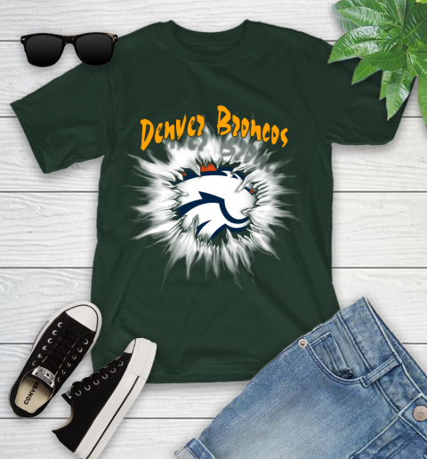 Denver Broncos NFL Football Adoring Fan Rip Sports Youth T-Shirt 5